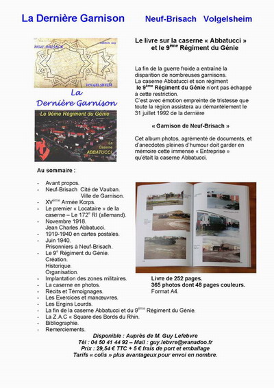 Derni&egrave;re garnison - sommaire